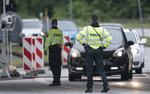 Nu er der igen passage mellem    Tyskland og  Danmark - med visse restriktioner. Her ses grænsen ved Kruså i fredags.   Foto: Claus Fisker/Ritzau Scanpix