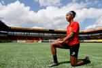  Brianne Reed posing af the FCN-stadium in Farum.  Foto: Jens Dresling/POLFOTO