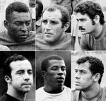 Pelé, Gérson, Roberto Rivellino, Tostão, Jairzinho og Carlos Alberto var blandt aktørerne på det måske bedste brasilianske fodboldlandshold nogensinde. Holdet tog VM-guld i 1970 efter seks sejre på stribe.  Foto: -, Staff/Ritzau Scanpix