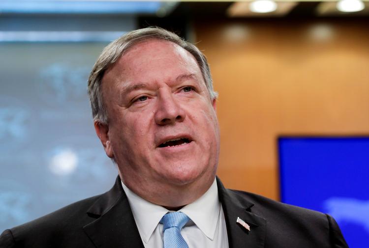 Det er hårde ord, Mike Pompeo, USA's udenrigsminister, har til overs for den tidligere nationale sikkerhedsrådgiver , John Bolton, der er aktuel med en ny bog.  Foto: Yuri Gripas/Ritzau Scanpix