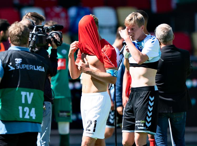 Der var skuffelse i Silkeborg skuffelse over nederlaget mod SønderjyskE.  Foto: Henning Bagger/Ritzau Scanpix