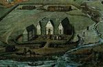 ”Prospekt af en middelmådig gårds bygninger i Island” – en af de mange tegninger, der blev udført af Ólafsson og hans rejsefæller under ekspeditionerne i 1750’erne. Gengivet efter artikel af Egill Snorrason, 1972. 