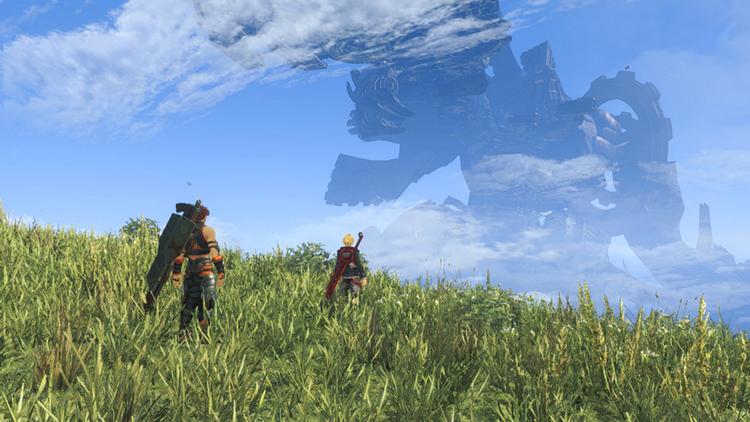 En af spillets største forcer er dets evne til at sætte menneskets eksistens i perspektiv ved hjælp af størrelsesforhold.  Foto: Monolith Soft, Monster Games