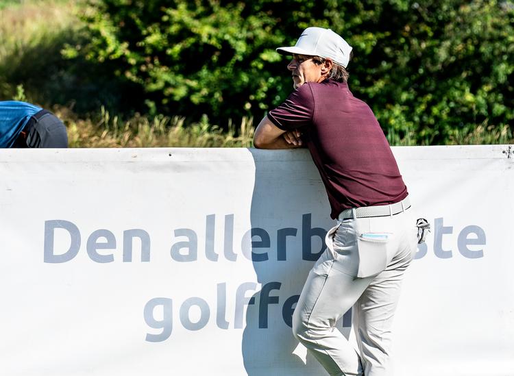 Jeg havde ikke rigtig føling med mine køller og vidste ikke, hvilke slag, der kom ud af det, så det handlede om at undgå de store ulykker, sagde Thorbjørn Olesen om sin runde i Himmerland med 2 birdies, 14 pars og 2 bogeys. Foto: Henning Bagger/Ritzau Scanpix