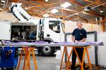 Vestergaard Company i Gevninge ved Roskilde er en af verdens førende producenter af afisningsbiler og har lufthavne og store flyselskaber som deres kunder. Nu er produktionen på halvt blus og 60 medarbejdere er fyret. Foto: Andreas Merrald. Foto: Andreas Merrald/POLFOTO