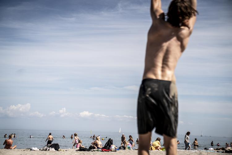 Bellevue Strand nord for København i onsdags.  Foto: Mads Claus Rasmussen/Ritzau Scanpix