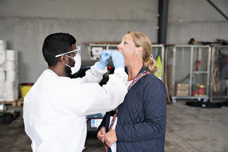Antallet af indlagte med coronavirus er faldet til 32, hvilket er det samme antal som for en uge siden. Foto: Henning Bagger/Ritzau Scanpix