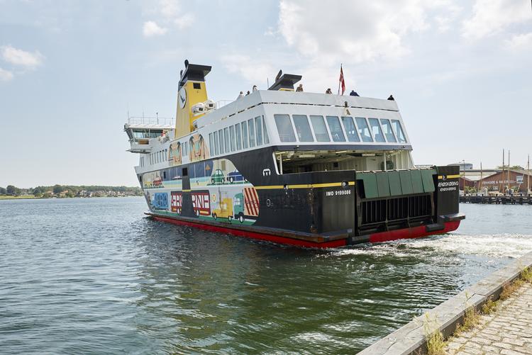 Ærøfærgen sejler ud fra Svendborg. Stort set alle færgeruter i Danmark er gratis for cyklister eller gående i juli måned.  Foto: Morten Langkilde/Morten Langkilde