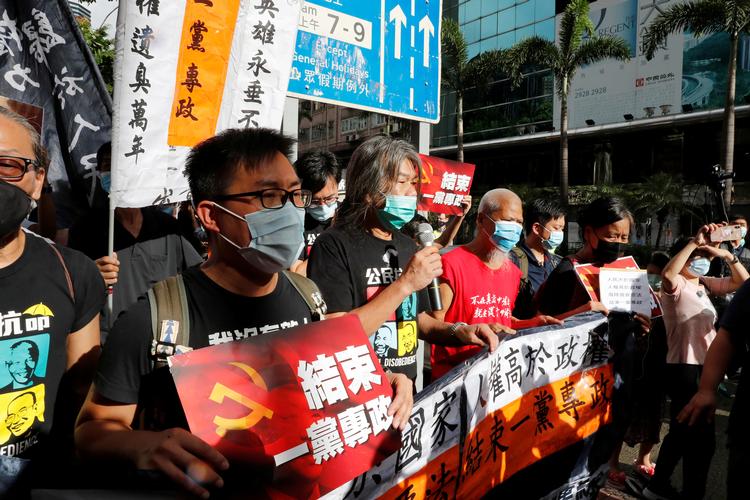 Demonstranter har været på gaden i dag i Hongkong. Foto: Tyrone Siu/Ritzau Scanpix