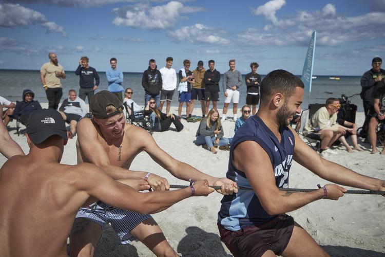 Robinson-dyst på stranden under Skyland Beach Camp i Øster Hurup i Nordjylland, torsdag den 2. juli 2020. Foto: Claus Bjørn Larsen/Ritzau Scanpix