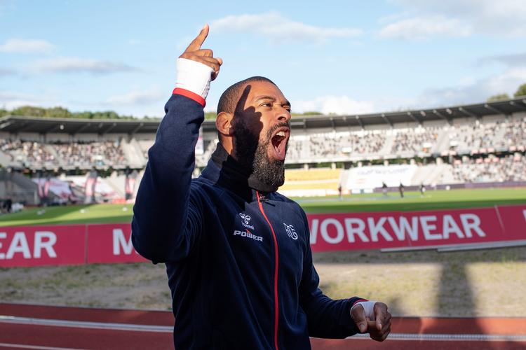 David Nielsen forstod at værdsætte publikums opbakning og betydning for sejren over FCK.  Foto: Bo Amstrup/Ritzau Scanpix