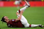 Zlatan Ibrahimovic blev sendt i græsset mod Juventus, men var for det mest oven på. Foto: Miguel Medina/Ritzau Scanpix