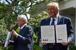   Donald Trump har budt sit mexicanske modstykke, Andres Manuel Lopez Obrador, velkommen til Det Hvide Hus. Foto: Jim Watson/Ritzau Scanpix