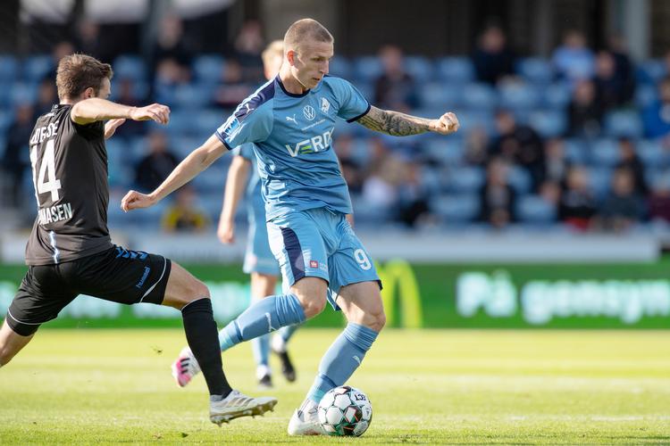  Emil Riis  blev matchvinder for Randers FC mod OB.  Foto: Bo Amstrup/Ritzau Scanpix