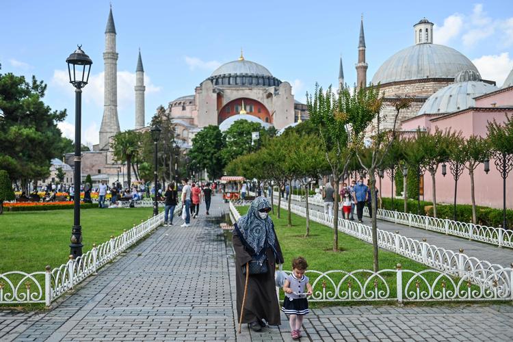   Hagia Sophia blev bygget for 1500 år siden som en ortodoks kristen katedral . Foto: Ozan Kose/Ritzau Scanpix