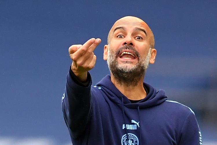 Manchester Citys spanske manager, Pep Guardiola, fotograferet under onsdagens kamp mod Bournemouth. Foto: Laurence Griffiths/Ritzau Scanpix