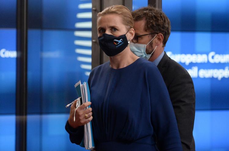 Aftalen, som Mette Frederiksen og de øvrige EU-statsledere indgik i nat, sender 14 milliarder kroner fra en ny fond til Danmark.  Foto: Johanna Geron/Ritzau Scanpix