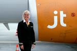 Kabinechef Charlotte Friis Fischer i Billund i 2011, da Jet Time stadig blev skrevet i to ord. Når selskabet genopstår bliver det i ét ord Jettime. Foto: Carsten Andreasen/POLFOTO