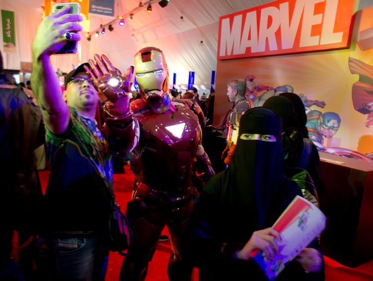 I 2017 afholdt Saudi Arabien en international tegneseriemesse i Jeddah. Saudi-Arabien har en udtalt strategi om at gøre landet til en destination for flere kulturturister. Foto: Str/Ritzau Scanpix