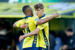 Sæsonens sidste Brøndbymål blev scoret af Jesper Lindstrøm (th.). Foto: Jens Dresling/POLFOTO
