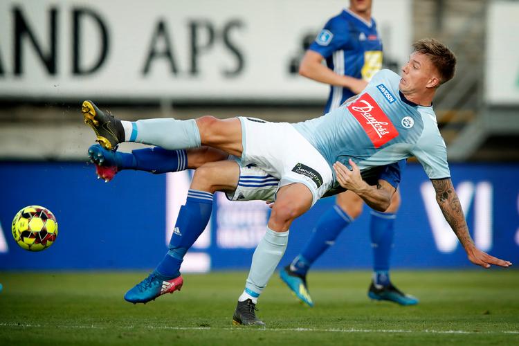 2 af sine 28 mål i Superligaen lavede Christian *Greko' Jakobsen i den forgangne sæson mod Lyngby. Foto: Jens Dresling/POLFOTO