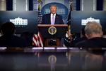 Præsident Trump til et pressemøde denne uge i Det Hvide Hus.  Foto: Olivier Douliery/Ritzau Scanpix