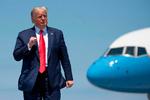 Donald Trump ankom torsdag til Cleveland i Ohio for at tale om økonomi og jobs. Men på et valgmøde begyndte han pludselig at tale om religion. Foto: Jim Watson/Ritzau Scanpix