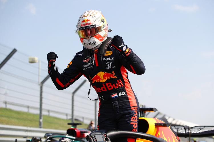 Sejren på Silverstone var den 9. i formel 1 for Max Verstappen. Foto: Bryn Lennon/Ritzau Scanpix