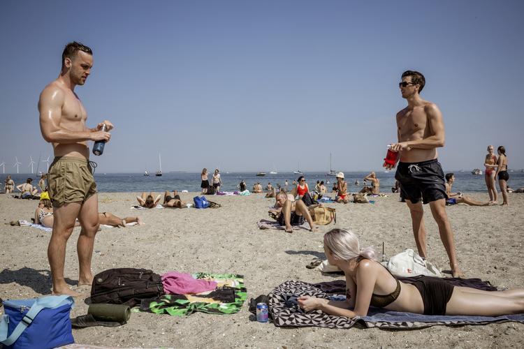 Der er i København målt 32,4 grader søndag.  Foto: Miriam Dalsgaard/POLFOTO