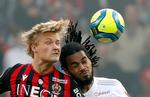 Kasper Dolberg og Nice sluttede som nr. 5 i den i marts afbrudte sæson i Ligue 1, hvor danskeren scorede 11 gange og dermed blev sin klubs topscorer.  Foto: Eric Gaillard/Ritzau Scanpix