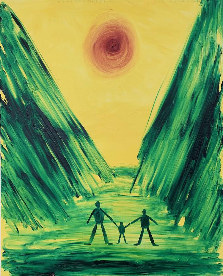 Foto: Frederik Næblerød: 'Untitled' (2019). Olie på lærred. 100×80 cm
