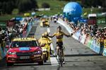 I kaptajnens fravær sikrede amerikaneren Sepp Kuss sig en flot sejr på sidste etape i Critérium du Dauphiné. Foto: ASO/Alex Broadway. 
