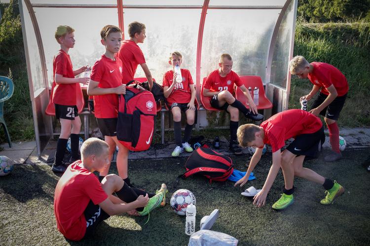 Drengene i Boldklubben Marienlyst er netop rykket op i U13-rækken. De har spillet Golden League i tre år. Foto: Jesper Houborg
