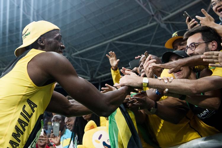 Usain Bolt vandt 100-meterfinalen ved OL i Rio i 2016 og blev hyldet af fans. Foto: Gregers Tycho/POLFOTO