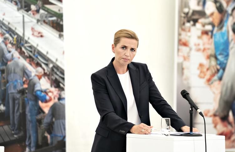 For første gang taler statsminister Mette Frederiksen (S) om det konkrete forslag om ret til tidlig pension, som hun skitserede for halvandet år siden. Foto: Henning Bagger/Ritzau Scanpix