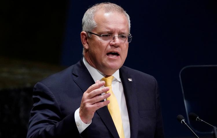 Australiens premierminister, Scott Morrison, vil gøre covid-19-vaccine så obligatorisk som muligt. Foto: Carlo Allegri/Ritzau Scanpix