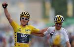 Geraint Thomas (tv.) og Chris Froome kommer ikke til start i årets Tour de France. Foto: Philippe Wojazer/Ritzau Scanpix