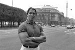 Muskelbundtet Arnold Schwarzenegger ses her, da han besøgte Danmark i 1984.   Foto: Jens Dresling/POLFOTO