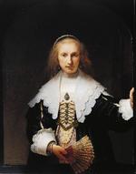 Agatha Bas var gift med en uldkøbmand i Amsterdam og boede på samme gade som Rembrandt, da maleriet blev til i 1641.   Foto: Royal Collection Trust