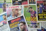  Lionel Messi stjæler overskrifterne i de spanske aviser i dag.  Foto: Pau Barrena/Ritzau Scanpix