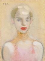 Helene Schjerfbeck er berømt for at bruge de lokale piger og kvinder som modeller, her en 'Cirkuspige' fra 1916. Foto: Finnish National Gallery/Ateneum Art Museum