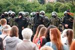 Siden valget 9. august har det hviderussiske politi haft flere sammenstød med demonstranter og journalister. Særligt behandlingen af journalister har fået international kritik for at være hård og strategisk. Foto: Ulf Mauder/Ritzau Scanpix