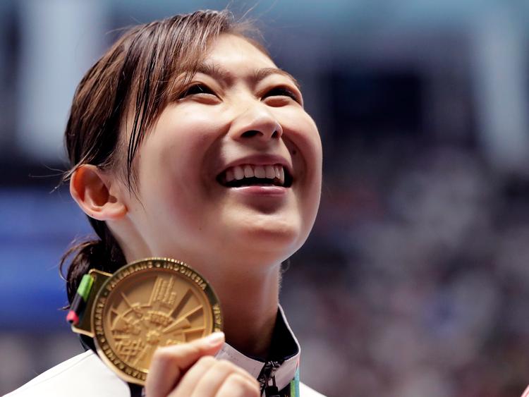Rikako Ikee er atter klar til at vise sin høje klasse i bassinet.  Foto: Lee Jin-man/Ritzau Scanpix