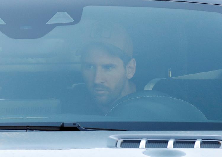   Lionel Messi ankommer til træningen. Foto: Albert Gea/Ritzau Scanpix