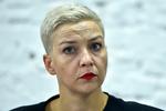 Maria Kolesnikova blev trukket ind i en varebil og forsvandt. Nu er hun angiveligt dukket op ved grænsen til Ukraine. Foto: Sergei Gapon/Ritzau Scanpix