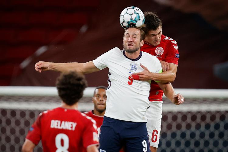 Andreas Christensen havde godt styr på Harry Kane og har været landsholdets stærste mand de to seneste kampe. Foto: Jens Dresling/POLFOTO