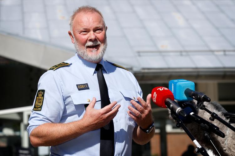 Politidirektør Kim Christiansen fra Københavns Vestegns Politi holdt tirsdag pressemøde og talte om coronaepidemien. Smitten er stigende i hele området. Foto: Jens Dresling/POLFOTO