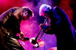 Trompetist Palle Mikkelborg på Det Kgl. Teater, hvor storværket 'Aura' blev genopført med komponisten selv på scenen i forbindelse med jazzfestivalen i 2009. Foto: Per Folkver/POLFOTO