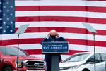 Køb Amerikansk. Den demokratiske præsidentkandidat, Joe Biden, har overtaget et slogan fra Donald Trump.  Foto: Jim Watson/Ritzau Scanpix