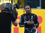 Lewis Hamilton (Mercedes) tog søndag sin grandprixsejr nr. 90, da der blev kørt formel 1-afdeling i Italien. Foto: Miguel Medina/Ritzau Scanpix